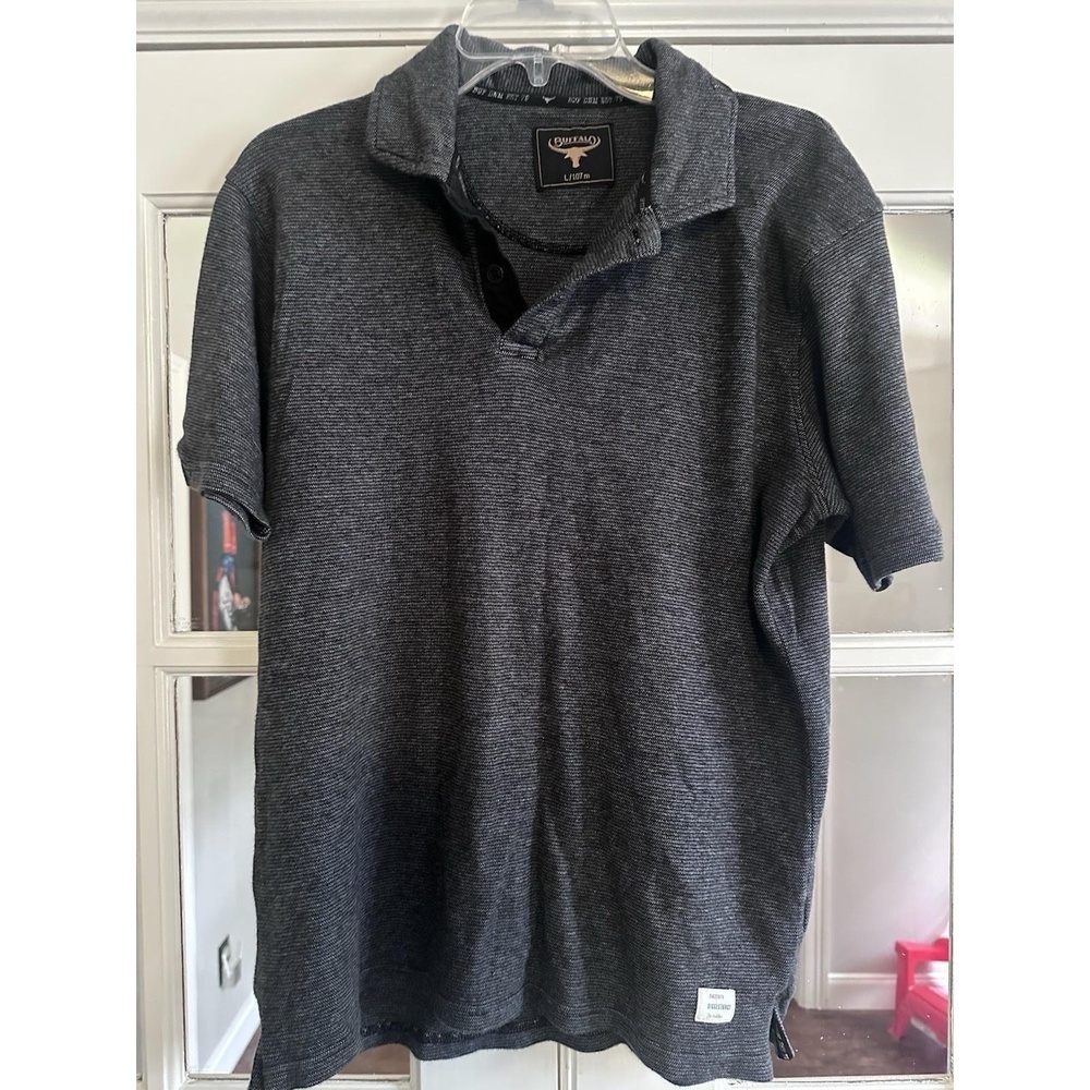 Buffalo Men's Polo Shirt in Charcoal Gray